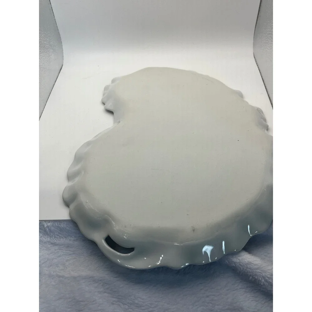 Vintage Maryland China Japan White Ironstone Vanity Set Art Nouveau Dresser Tray